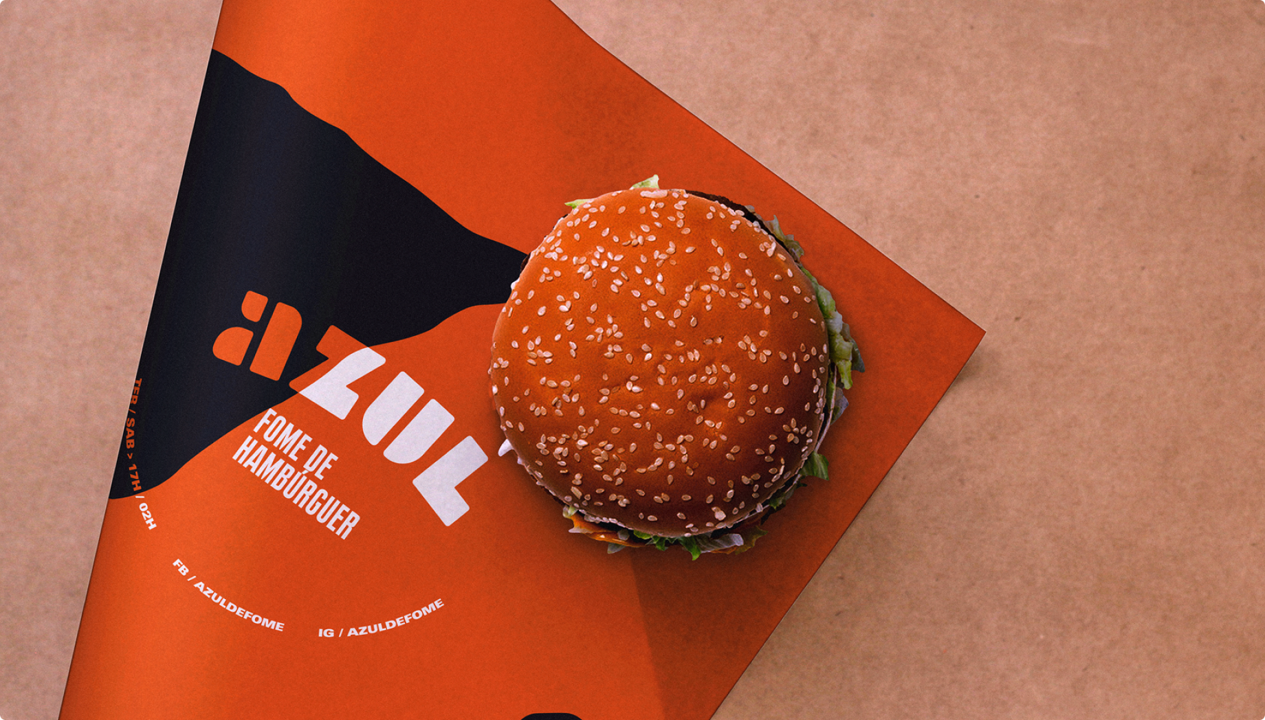 ID Azul de Fome — logotipo aplicado