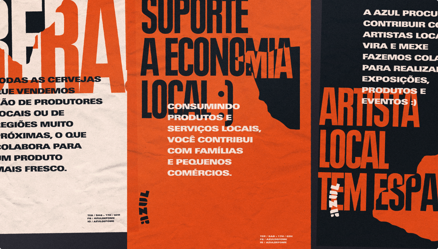ID Azul de Fome — sistema editorial expandido