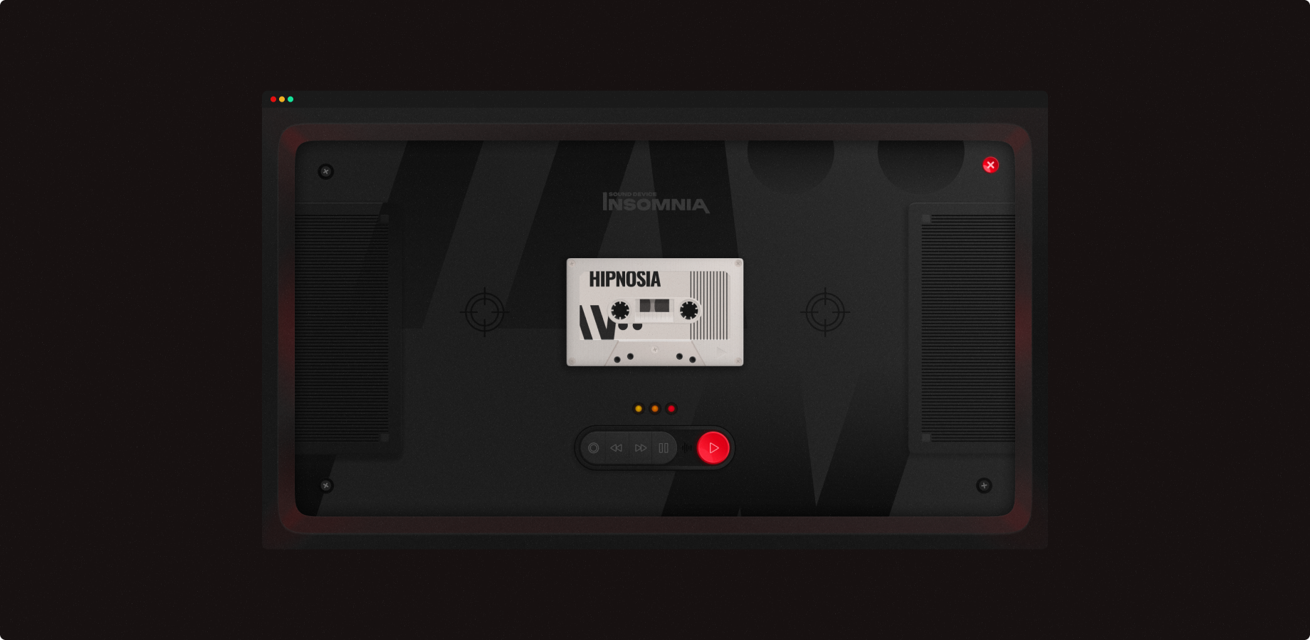 UI Hipnosia — tela de player