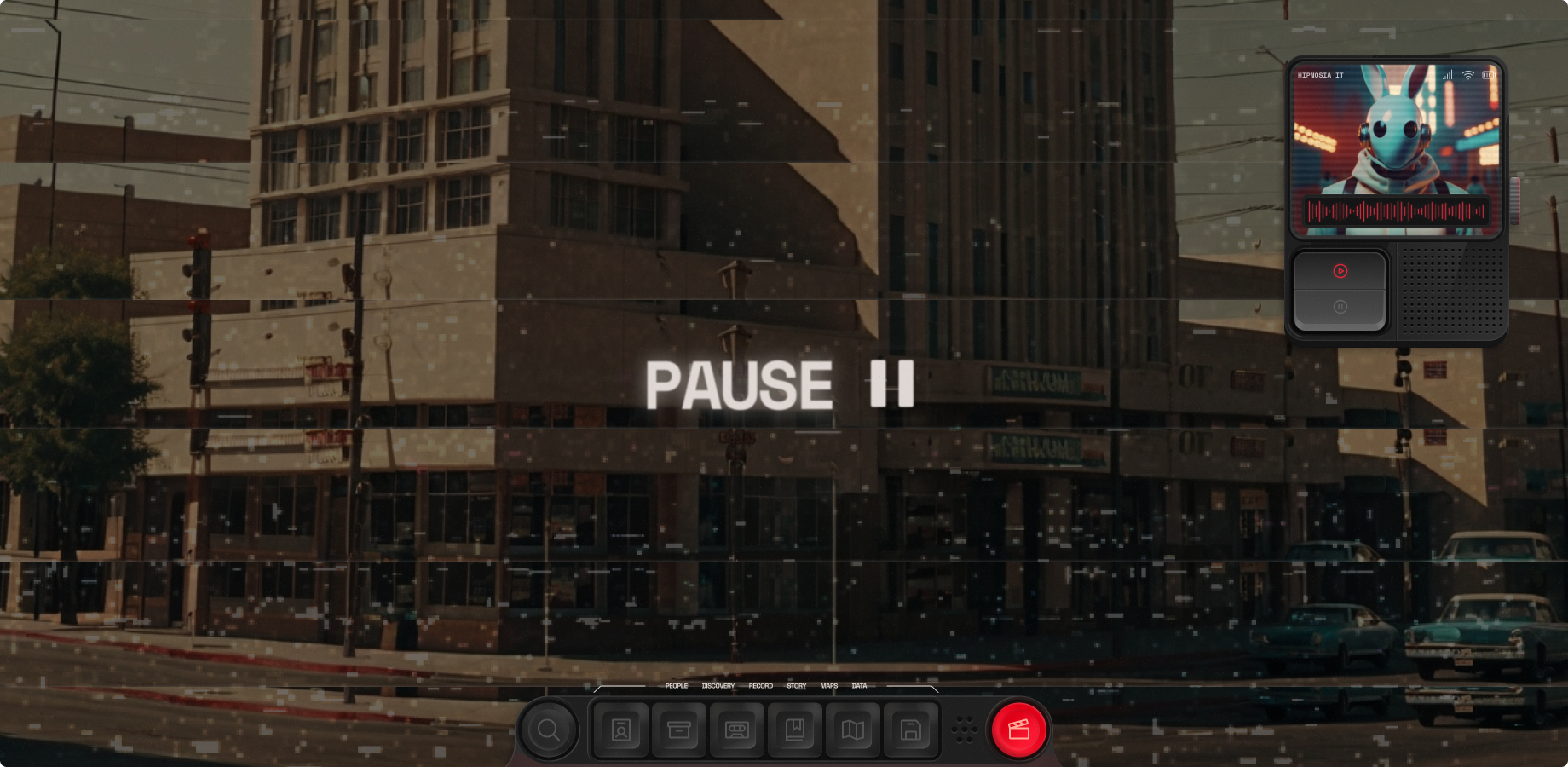 UI Hipnosia — outdoor / mockup final